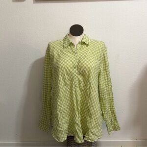 J.Jill Green Flannel Top From Private Wardrobe